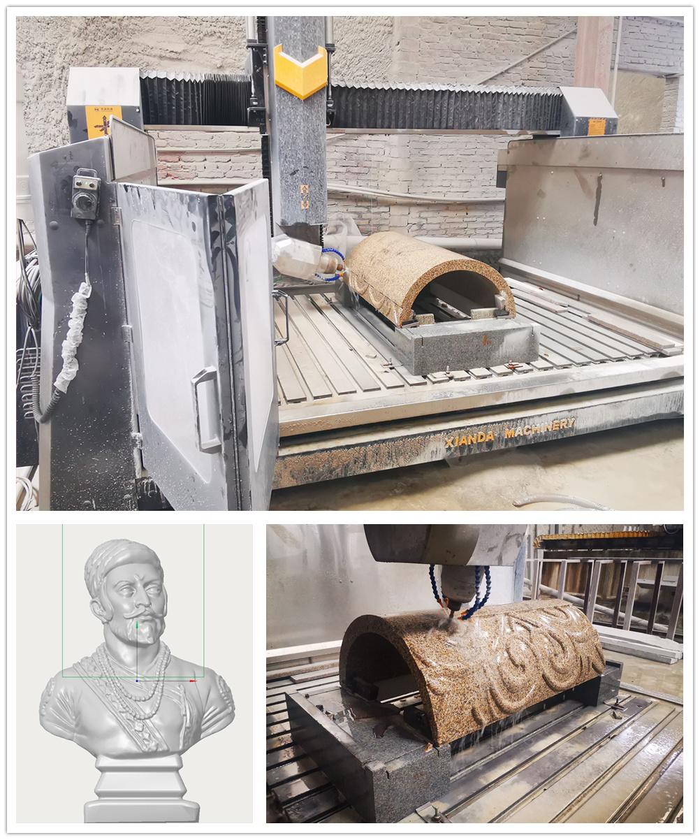 Xianda 4 Axis Arc Slab&Column Carving Machine for Engraving