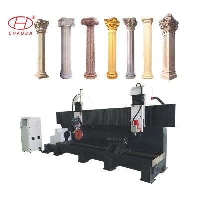 Stone Lathe Machine for Granite Marble with Grinding Unite