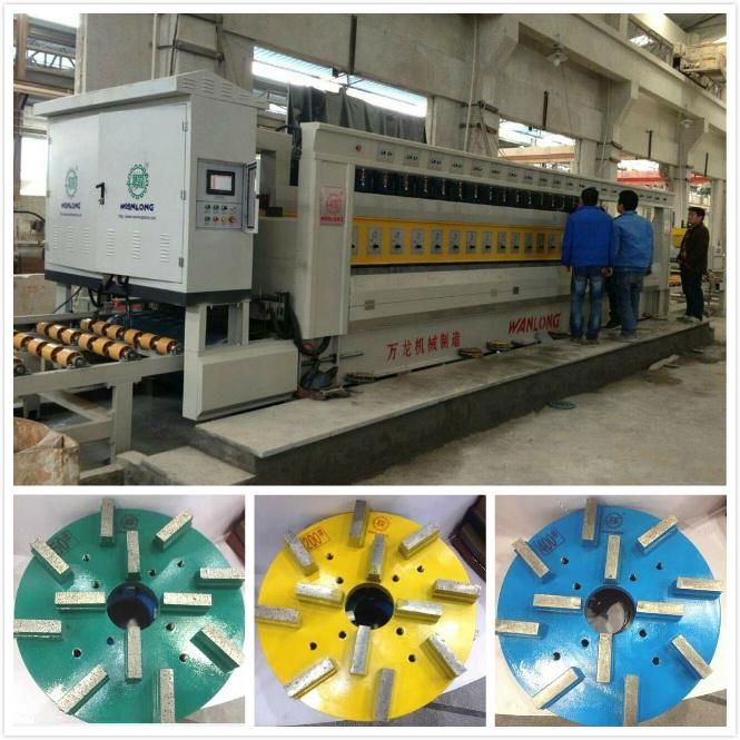 Automatic 16 Heads Granite Slab Line Stone Polishing Machines