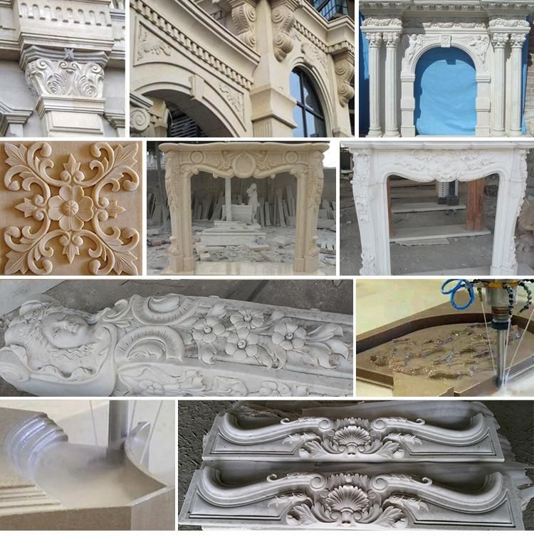 Rotating Spindle 3D CNC Stone Sculpture Machine