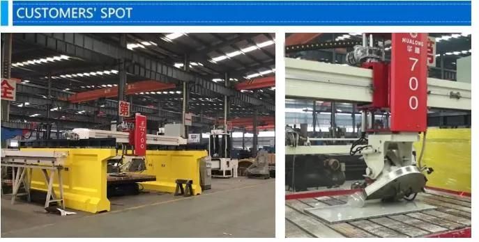 Hualong Hlsq-700 Stone Machinery Easy Operation Automatic Bridge Cutting Saw Slab Granite Marble Cutting Machine with 45 Degree Tilt 360 Degree Table Rotation