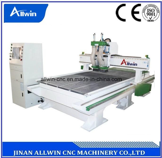 Woodworking CNC Router Two Spindle Atc with Rotary Axis