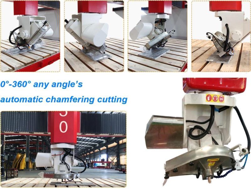 Chinese Factories 5 Axis CNC Bridge Saw for Granite, Marble with Italy Programm and Software, Suction Cups in America and Italy