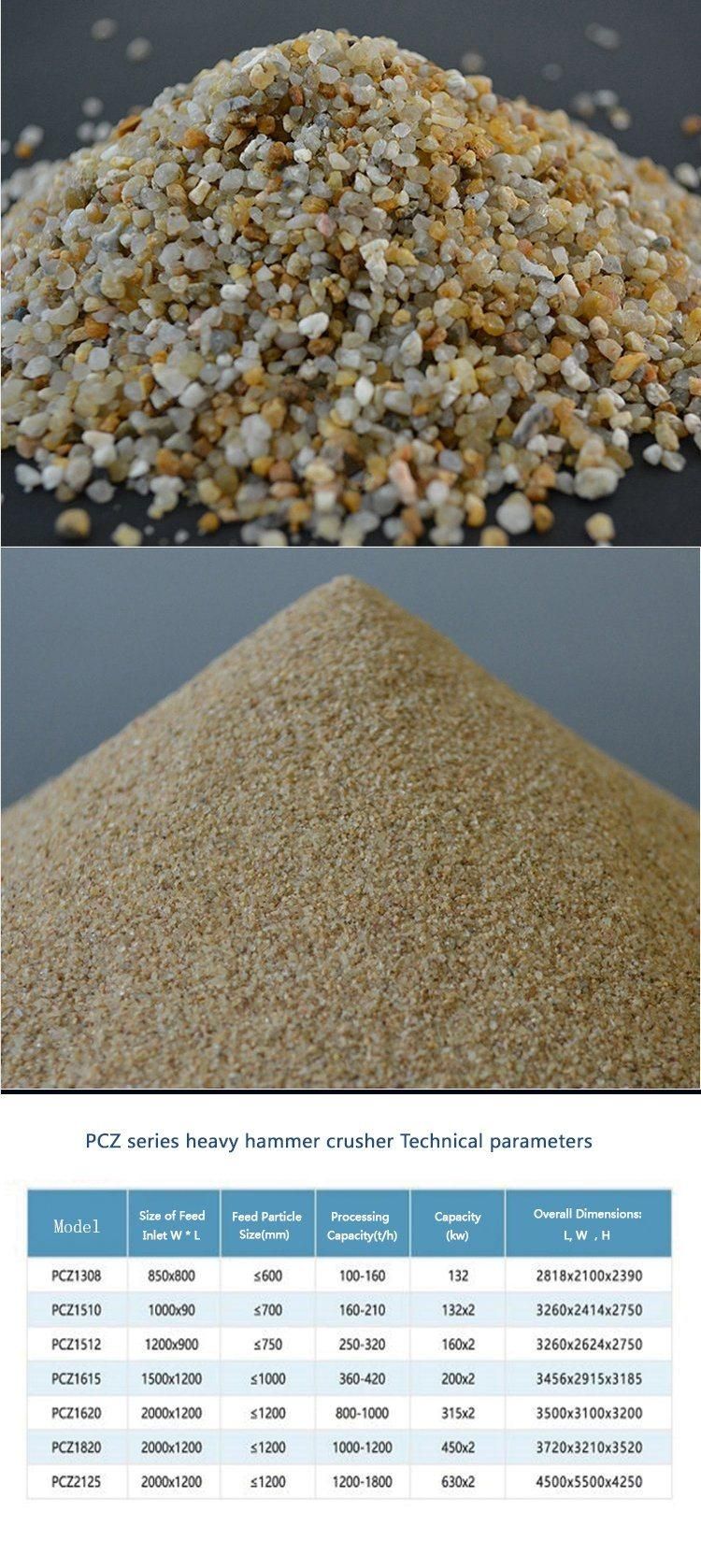 Heavy Hammer Crusher Pcz1510 for Medium Hardness /Brittle Materials