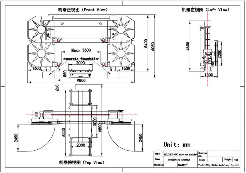 SHXJ2200 CNC diamond wire saw machine
