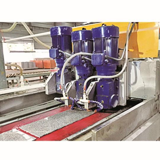 High Precision PLC Control Multiblade Cutter Cross Straight Granite Slabs Cutting Machine