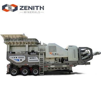 ISO Certification Mobile Stone Crushing Machine, Portable Rock Crusher on Trailer