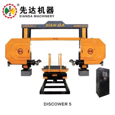 CNC Granite and Marble Diamond Wire Saw Cutting Machine with 360 Degree Rotating Worktable