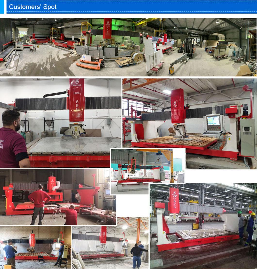 CNC Machine in Bridge Stone Cutting Machine with Curved Surface Processing,and Combine The Functions of Cutting,Milling,Drilling,Carving Into an Organic Whole