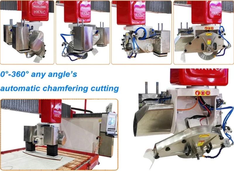 Hualong Stone Machinery Hknc-650X Marble CNC 5 Axis Bridge Saw Granite Cutting Stone Machine with Vacuum Lifter for Sale