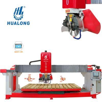 Hualong Hsnc-500 Italian CNC System Stone Cutting Bridge Saw Machine