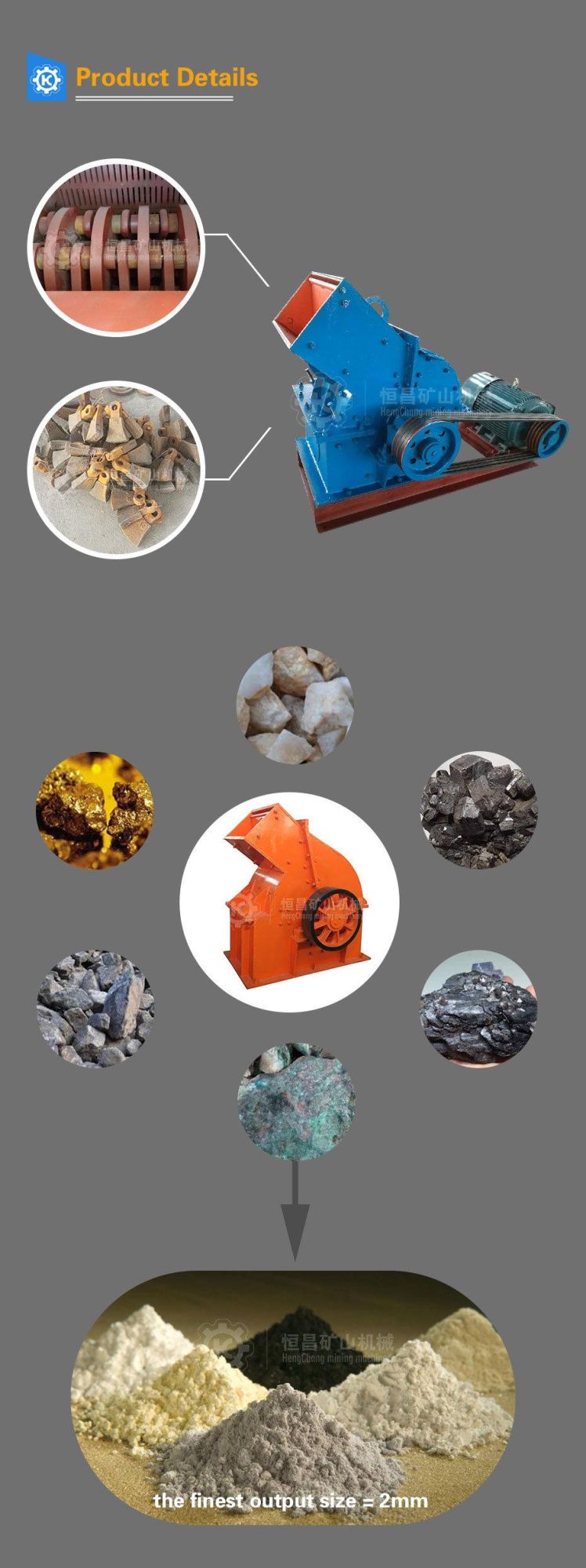Gold Hammer Mill Stone Crusher Hot Sale in South Africa