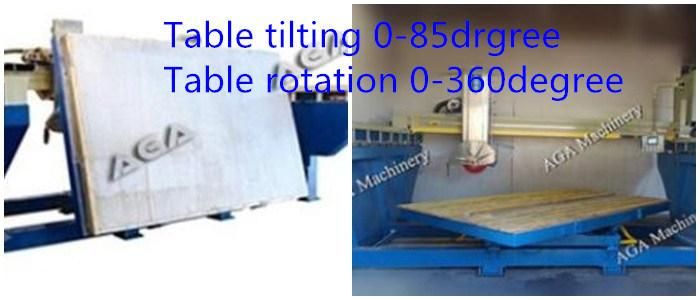 Granite Marble Stone Bridge Saw with Miter Head 45 Angle (XZQQ625A)