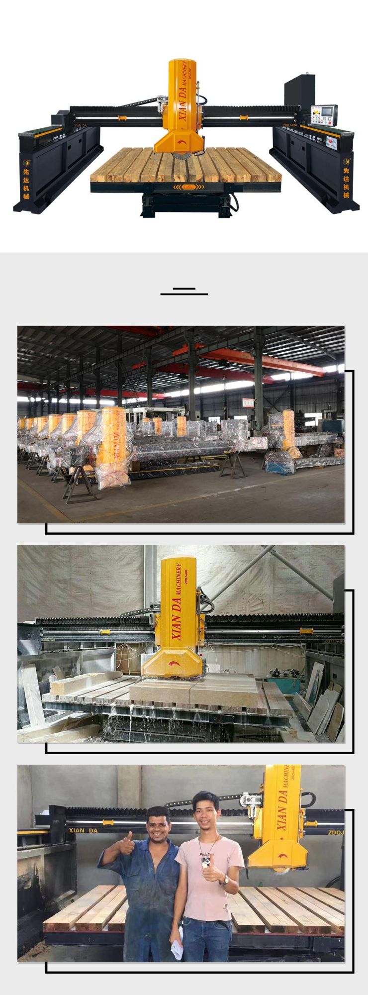 Automatic Stone Bridge Saw Cutting Machine for Granite/Marble