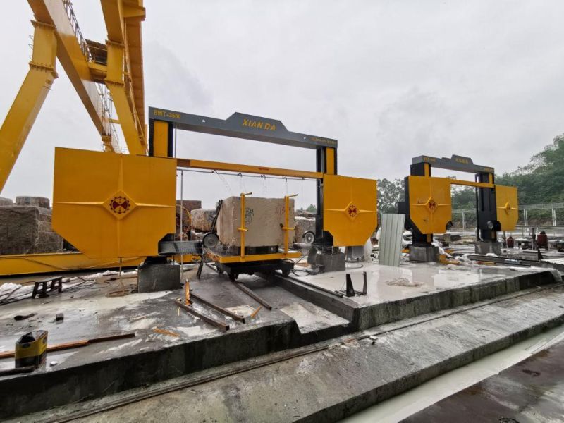 CNC PLC Diamond Wire Cutting Saw Granite Marble Limestone Sandstone Trimming Squaring Profiling Machine China Xianda Bwt-3500