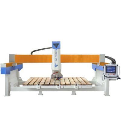 4 Axis CNC Bridge Saw Head 360 Degree Rotate Table Tilt Marble Granite Sintered Cutting Machine