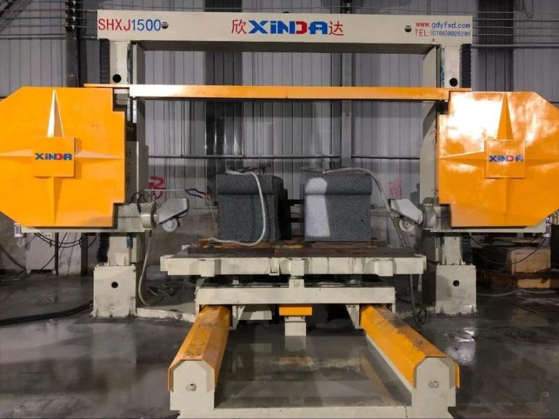 SHXJ1500 integrated type automatic CNC single wire saw machine with turning table for profiling and slabing