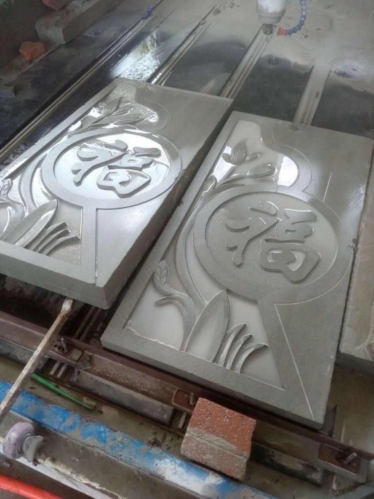 Granite Dali Antique Green Brick Background Wall CNC Heavy Stone Carving Machine Support Customization