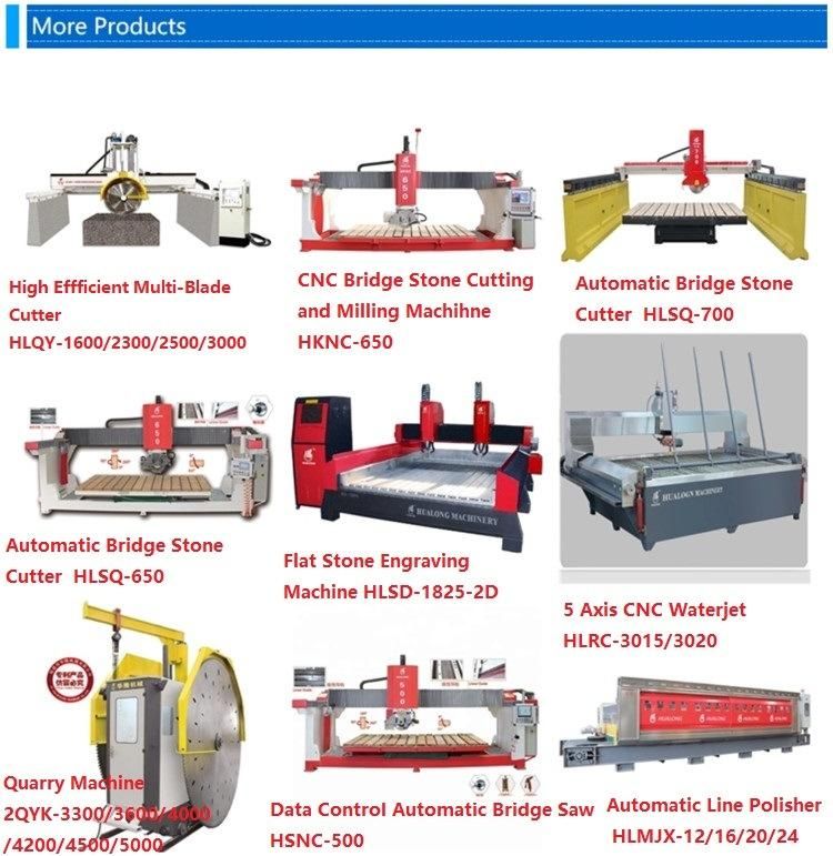 Hualong Middle Size Stone Machinery Infrared Machine for Granite Marble Quartz Block Thickness Slab Stone Cutting Table Saw Natural Cut Stone