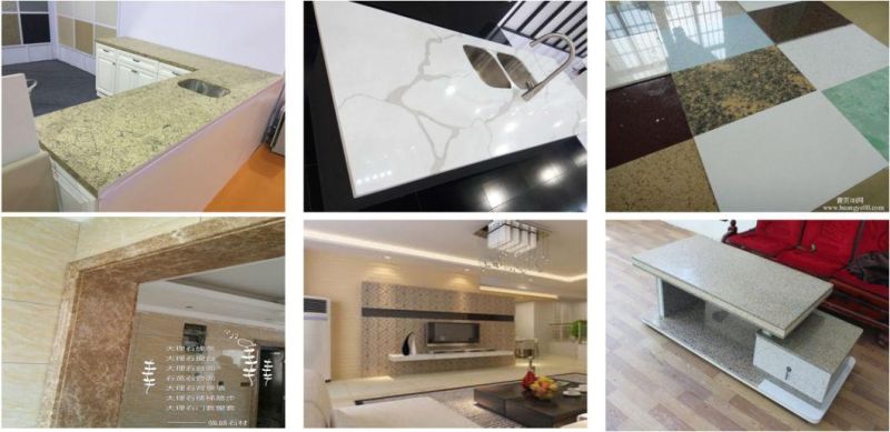 Hotel Counter Tops/Kitchen Tops/Bathroom Vanity Top/Worktops/Laundry/Table Tops/Bench Top/Island Tops/Bar Tops Quartz Slab Palets Tiles Making Machine