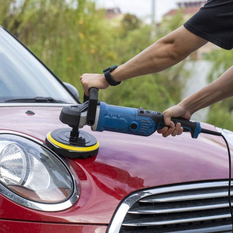 1050W D-Handle Electric Power Tool 150mm Dual Action Car Polisher with Soft-Start, LCD Speed Display and Constant Speed Control (P048)