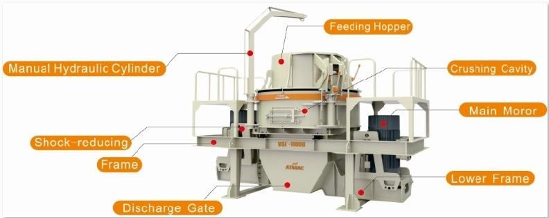 Hydraulic VSI Artificial Sand Crushing Making Machine, Vertical Shaft Impact Stone Mining Machine