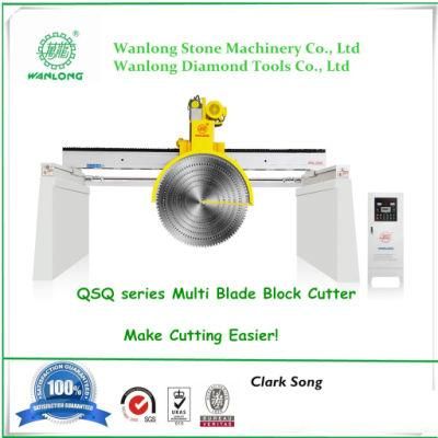 Accurate Slicing +/-0.5mm Tolerance Multiblade Stone Cutting Machine