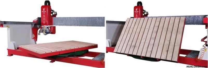 Hualong Hsnc-500 Mono-Block Italy Type Bridge Saw Granite Thin Slab Table CNC Granite Cutting Marble Machine Cutter