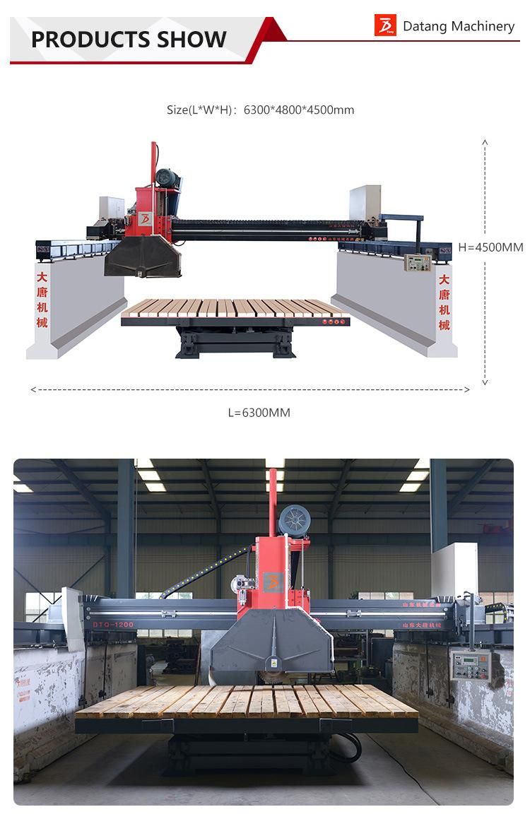 Datang Infrared Hydraulic Four Column PLC Diamond Blade Bridge Saw