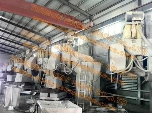 Multi Blade Granite Stone Table Saw Cutting Machine