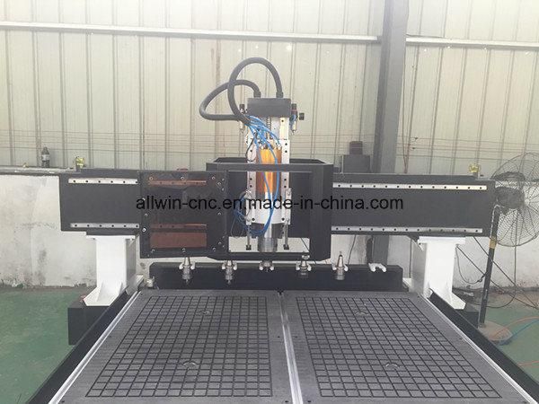 Woodworking CNC Router Two Spindle Atc with Rotary Axis