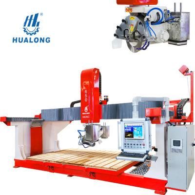 5 Axis CNC Marble Cutter with Sucking Disc Hualong Machinery Hknc-650X CNC Stone Machinery Marble Cutting Machine Granite Cutting Machine