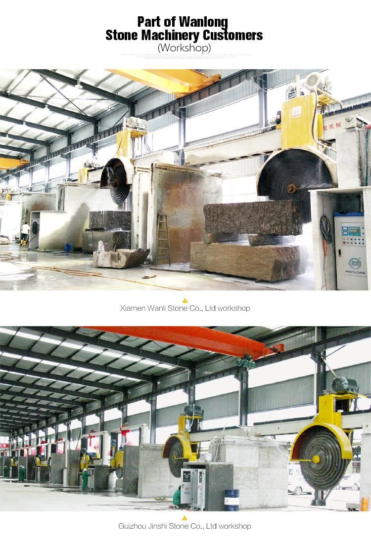 Wanlong Qsq-2200 /2500/3000 Multiblade Bridge Stone Block Cutting Machine
