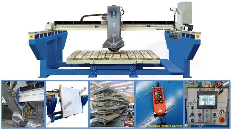 Robust Monoblock CNC Machine Granite Bridge Saw Cutting Countertops Fast and Easy (XZQQ625A)