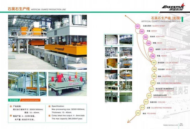 Agglomerate Quartz Slab Making Plant Semi Automatic Es-3250s