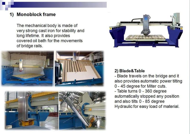 Automatic Stone Cutting Bridge Saw for Countertop Tile Cutter (XZQQ625A)