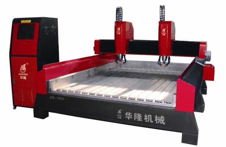 CNC Router for Stone Engraving Machine with Two Heads for Marble and Granite Hlsd-1825-2D