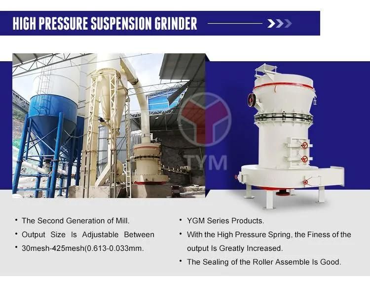 Limestone Grinder Mill (YGM) High Pressure Suspension Grinder for Sale