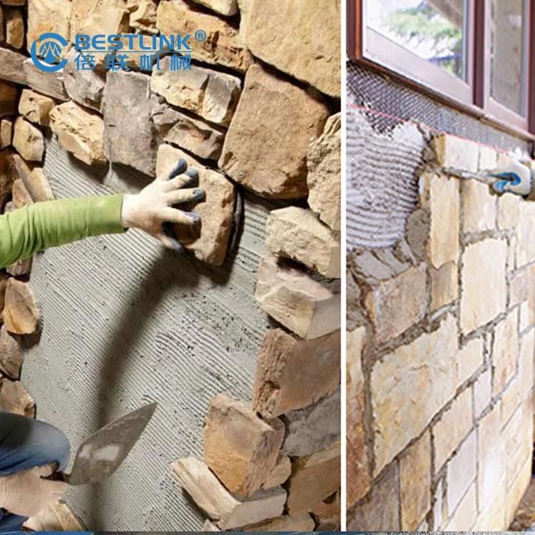 Dual Blade Stone Veneer Saw Cutter for Cutting Cobble Stones