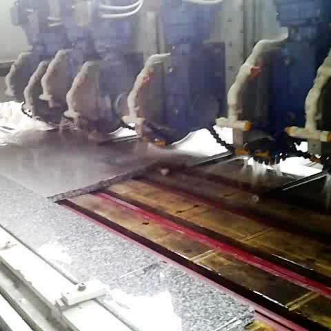 PLC Control Multi Disk Cross Straight Marble Granite Slabs Cutting Machine