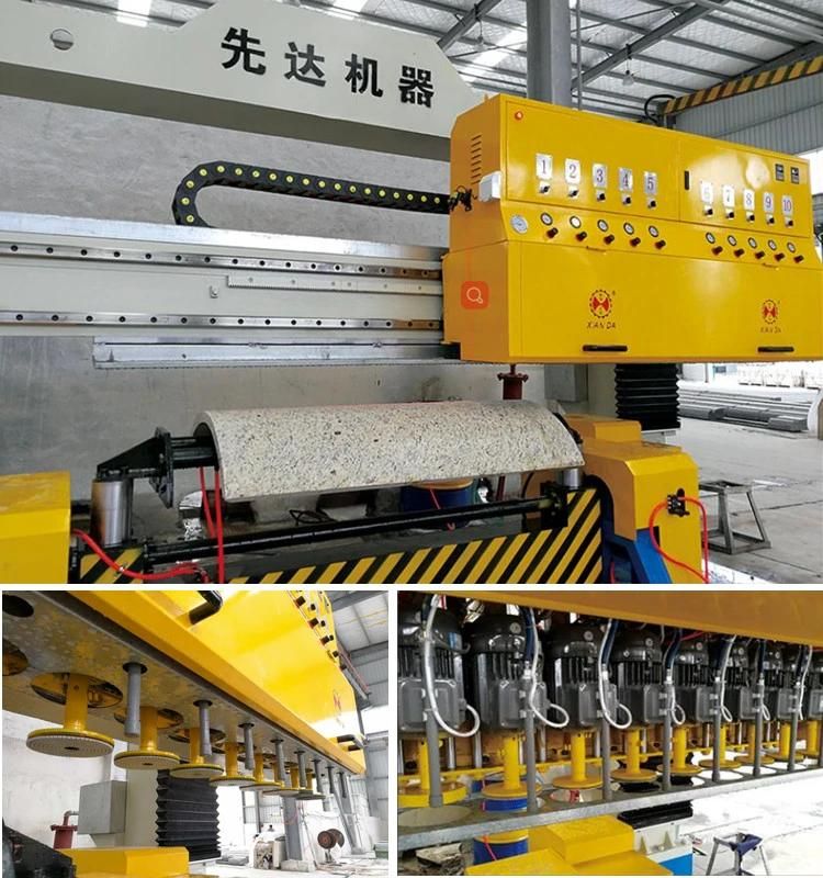 Marble Granite Stone Arc Slab Circular Slab Polishing Machine for Stone Processing