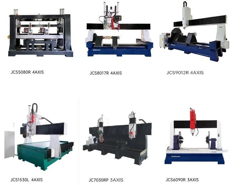 Special for Big Stone Sculpture, Figure, Buddha Statue CNC Carving Machine 5D 4D, with Vertical Ratory and Saw Milling Unit