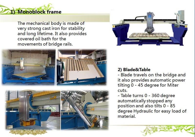 Granite and Marble Fabrication Bridge Saw Diamond Saw Machine Factory Directly Sales (XZQQ625A)