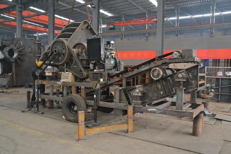 Portable Tyre Stone Crusher Plant, Mobile Crushing Plant, Construction Waste Crushing Plant for Sale
