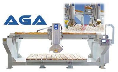 Water Jet CNC Granite Cutting Machine with Head Rotation Laser Guide Bridge Saw Tile Cutter Fits All Stone (HQ600D)