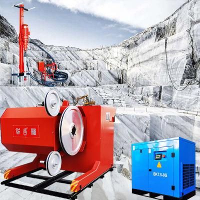 75kw 100HP Quarry Cutting of Natural Stone and Reinforced Concrete Electrical Drive Wire Saw Cutting Machine in Vietnam, Iran, Zimbabwe