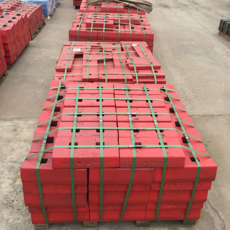 High Chrome and High Manganese Impact Crusher Blow Bars