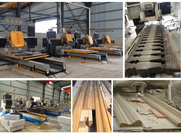 PLC Linear Granite Marble Stone Profiling Cutting Machine for Stone Processing