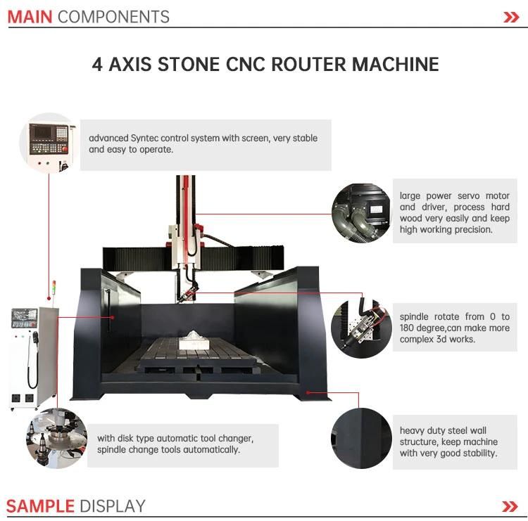 3D CNC Router Marble Granite Stone Engraving Machine