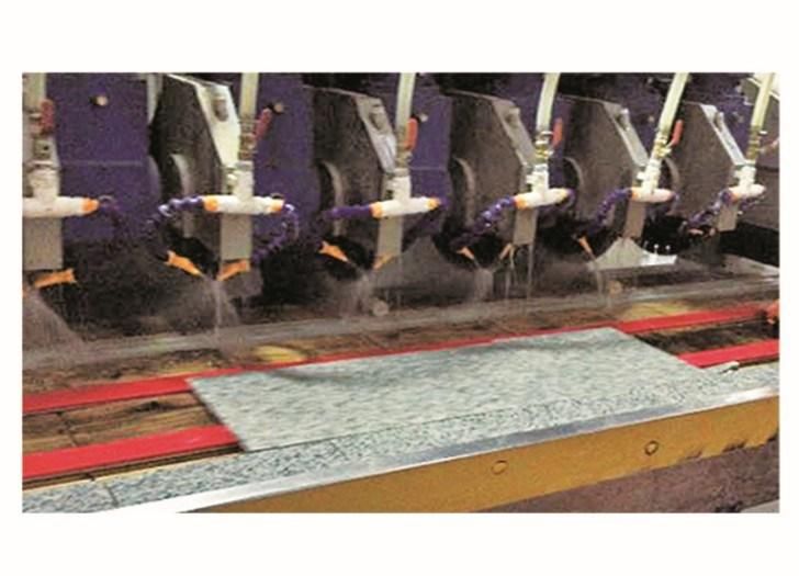 High Precision PLC Control Automatic Multiblade Stone Cutter Cross Straight Granite Slabs Cutting Machine